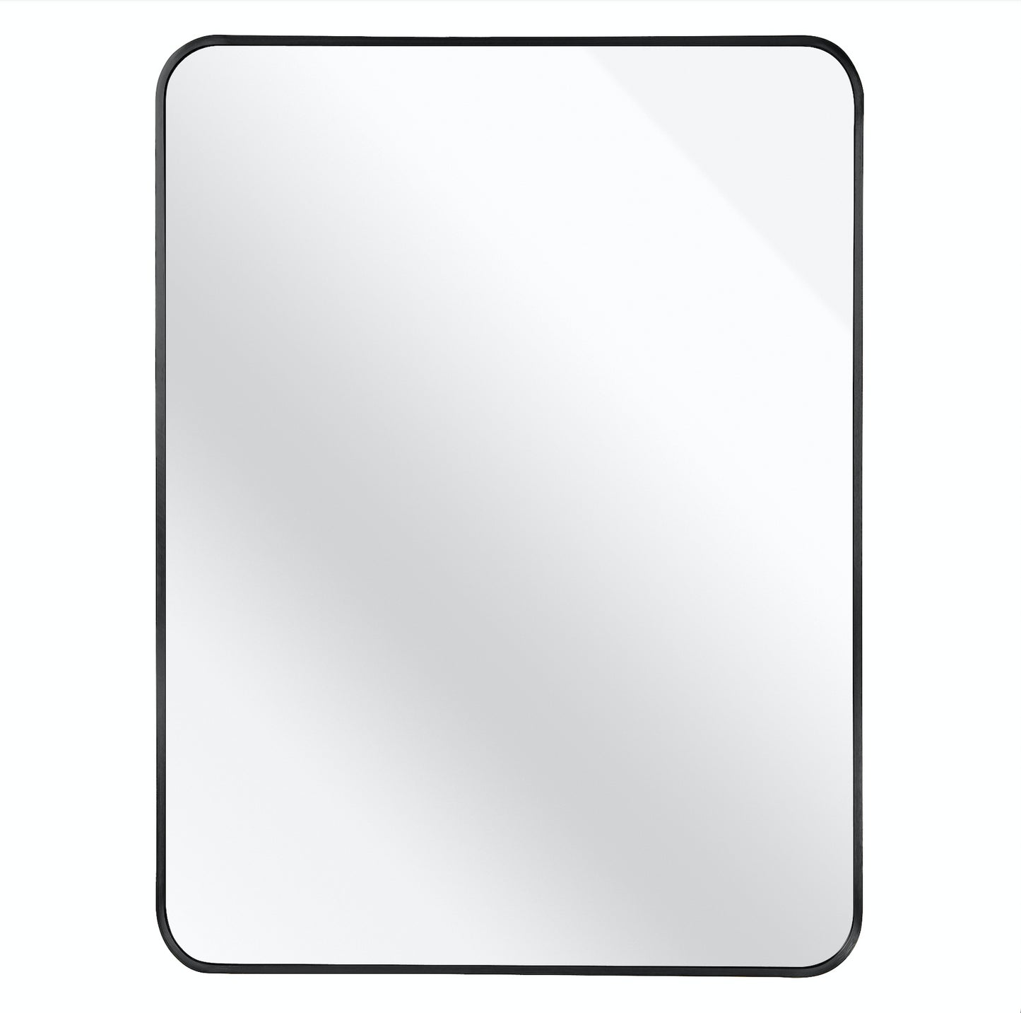 Black 30 x40 Rectangular Bathroom Wall Mirror