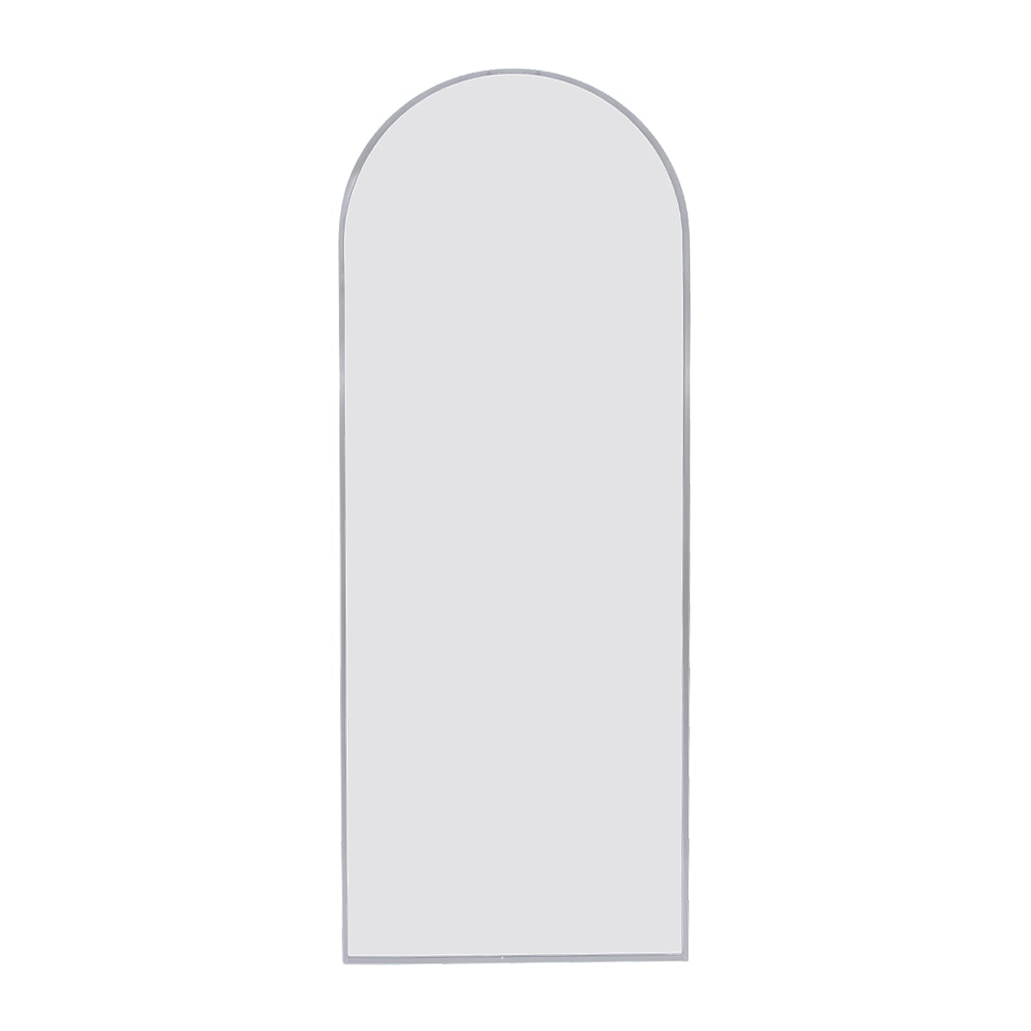 Silver 71x27.5 inch metal arch stand full length mirror