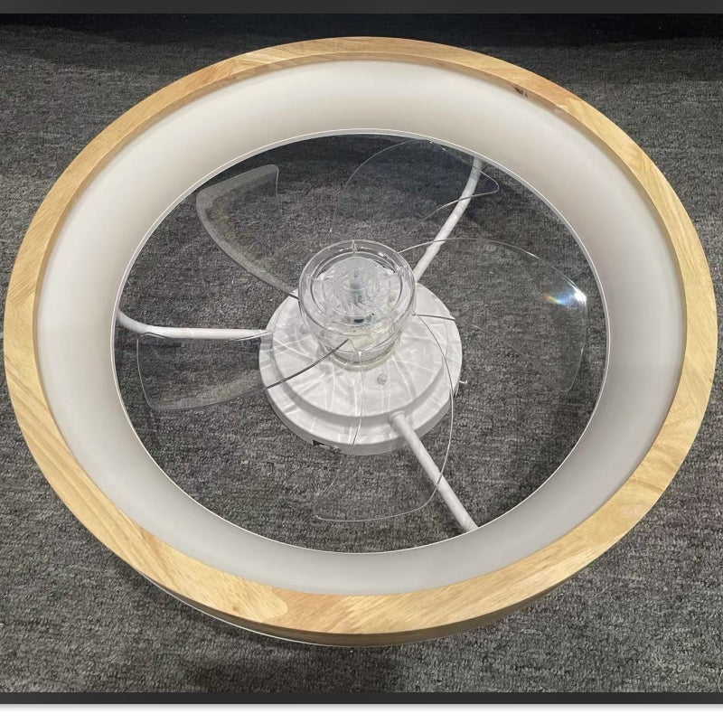 20 Inchs Low Profile Ceiling Fans with Lights and Remote Flush Mount Wooden Ceiling Fan and Light,3000-6000K Dimmable LED Fan Lighting Timing 6 Speeds Reversible Small Fans Light for Bedroom