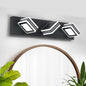 Matte Black Vanity Light Fixtures 3 Lights Up and Down LED Modern Bathroom Vanity Lights Over Mirror Acrylic Black Bath Wall Lighting