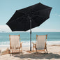 10 ft 3-tier Vented Patio Umbrella with Push Button Tilt-Black