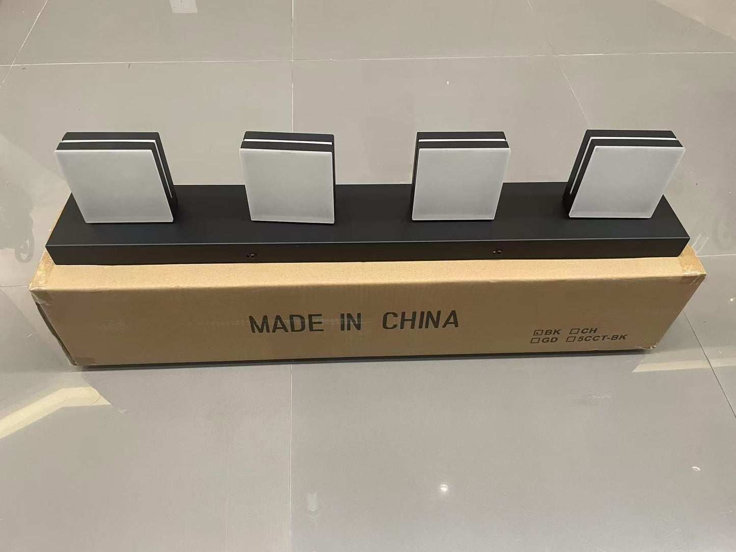 Modern Chrome LED Vanity Light, 4-Lights Wall Sconce for Bathroom and Mirror, Sleek Minimalist Design, Energy-Efficient, Easy to Install