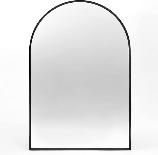 Black 20x30 INCH Metal Arch Barhroom mirror