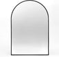 Black 24x36 INCH Metal Arch Barhroom mirror