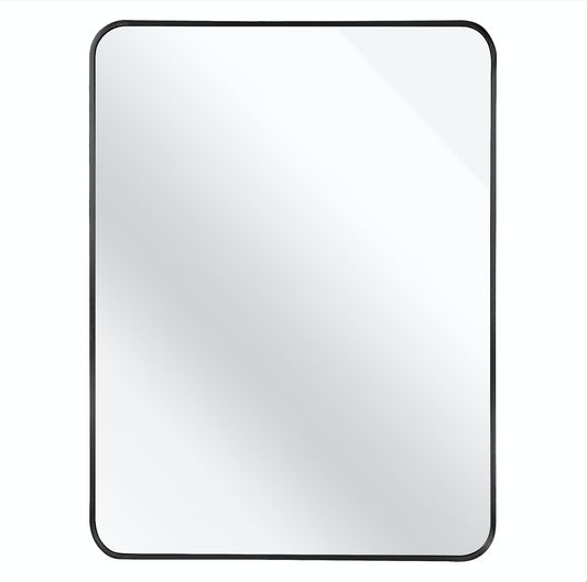 Black 30 x40 Rectangular Bathroom Wall Mirror