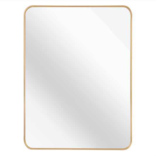 Gold 30 x40 Rectangular Bathroom Wall Mirror