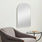 24x36 Inch Silver Metal Framed Arched Bathrrom Mirror for Wall.(W2203134098)