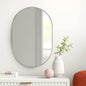 Silver 20 x 28 Inch Metal Oval  Mirror