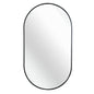 Black 20 x 28 Inch Metal Oval  Mirror