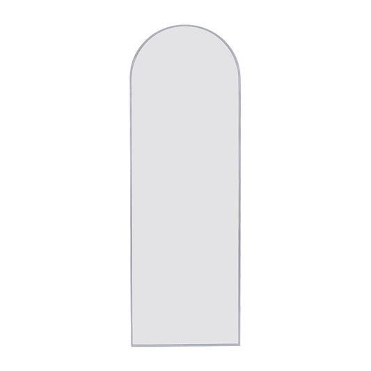 Silver 71x23.6 inch metal arch stand full length mirror