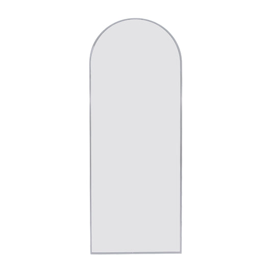 Silver 71x27.5 inch metal arch stand full length mirror