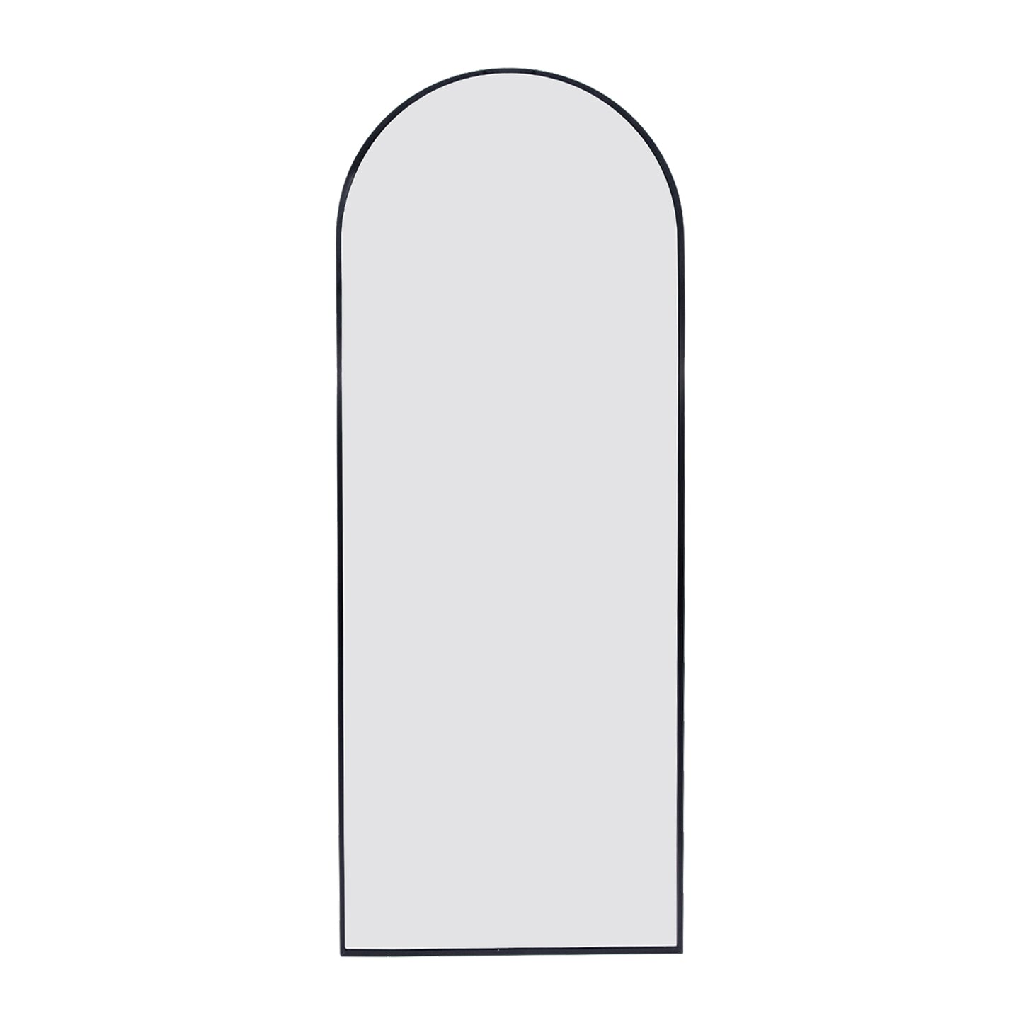 Black 71x27.5 inch metal arch stand full length mirror