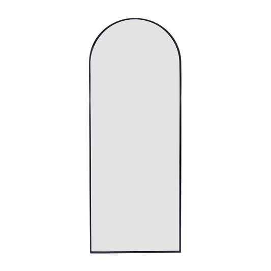 Black 71x27.5 inch metal arch stand full length mirror