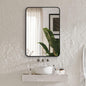 22x30 Inch Black Metal Framed Rectangular Bathrrom Mirror for Wall.(W2203135005)