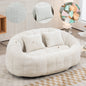 Bean Bag sofa Lazy Sofa Durable Comfort Lounger High Back Bean Bag Chair Couch for Adults and Kids, Indoor & Outdoor, Accent Floor Soft Lounge Chair  (Beige chenille)