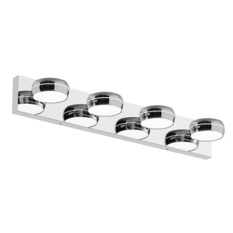 LED Vanity Lights 28in Bathroom Lights Fixtures over Mirror 4 Light LED Lighting Fixture for Bathroom 18W Mirror Lighting Fixture Modern Bath Light Bar Chrome Bath