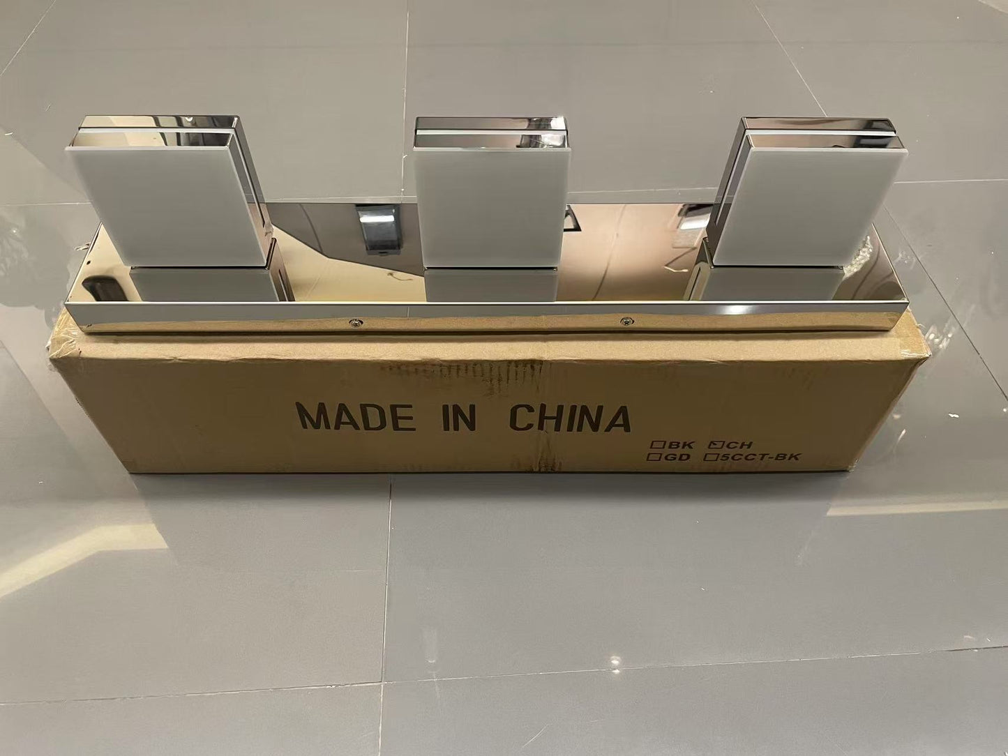 Modern Chrome LED Vanity Light, 3-Lights Wall Sconce for Bathroom and Mirror, Sleek Minimalist Design, Energy-Efficient, Easy to Install